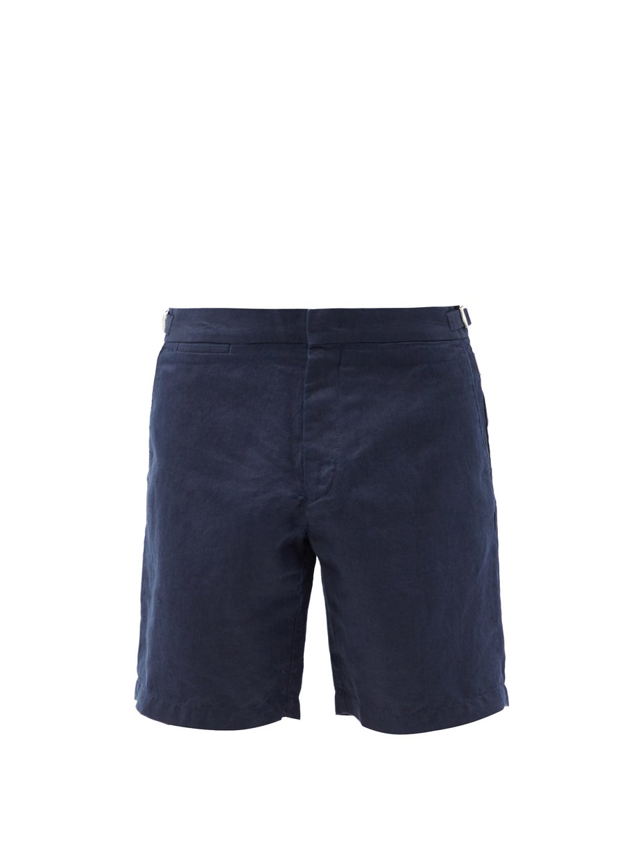 Short Norwich Linen Orlebar Brown pour homme en coloris Bleu Homme Vêtements Shorts Shorts casual 