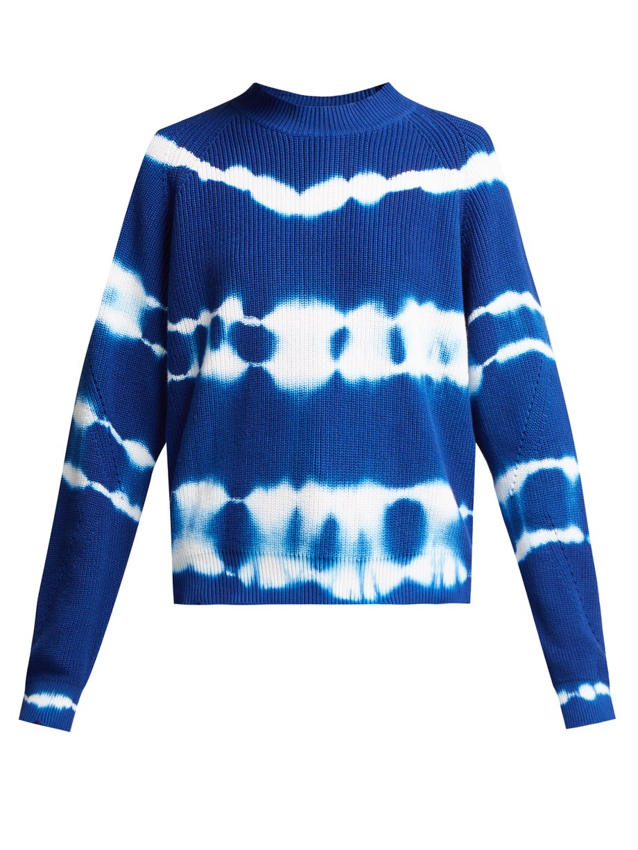 Blue Bleached cotton sweater | MSGM | MATCHESFASHION US