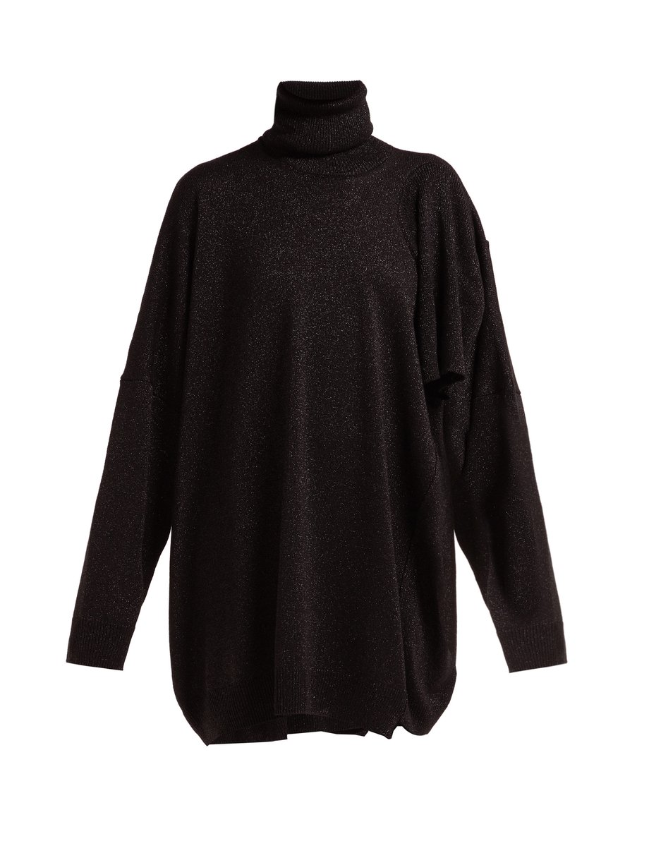 Black Triple roll-neck sweater dress | Raf Simons | MATCHESFASHION US