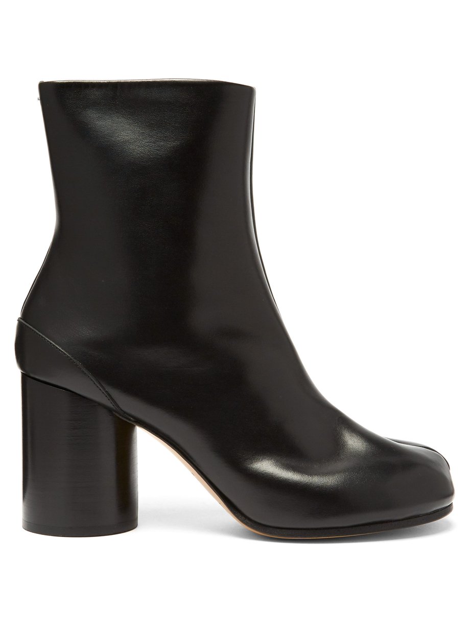 Black Tabi split-toe leather ankle boots | Maison Margiela ...