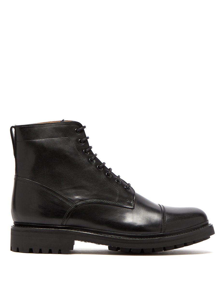 Black Joseph lace-up leather boots | Grenson | MATCHESFASHION UK