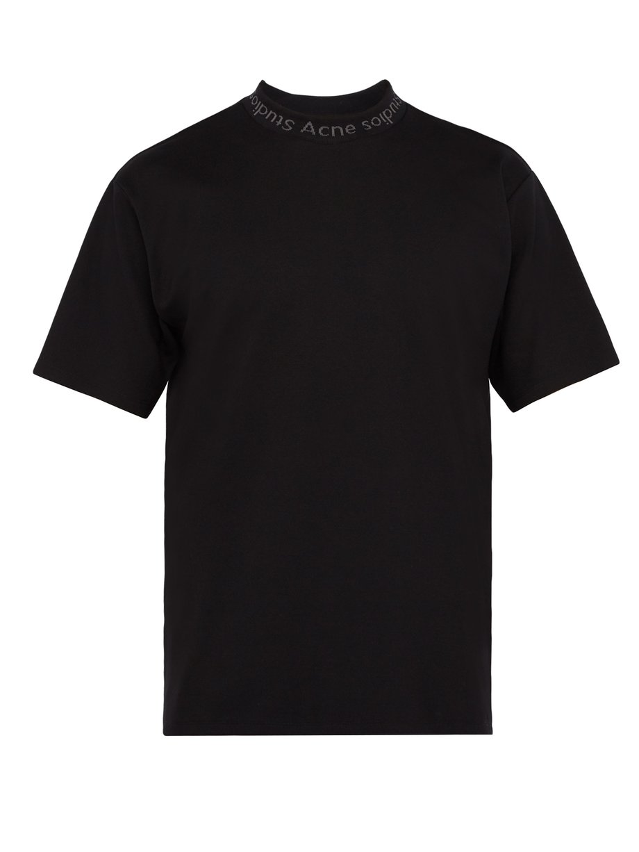 Black Logo-neck T-shirt | Acne Studios | MATCHESFASHION US
