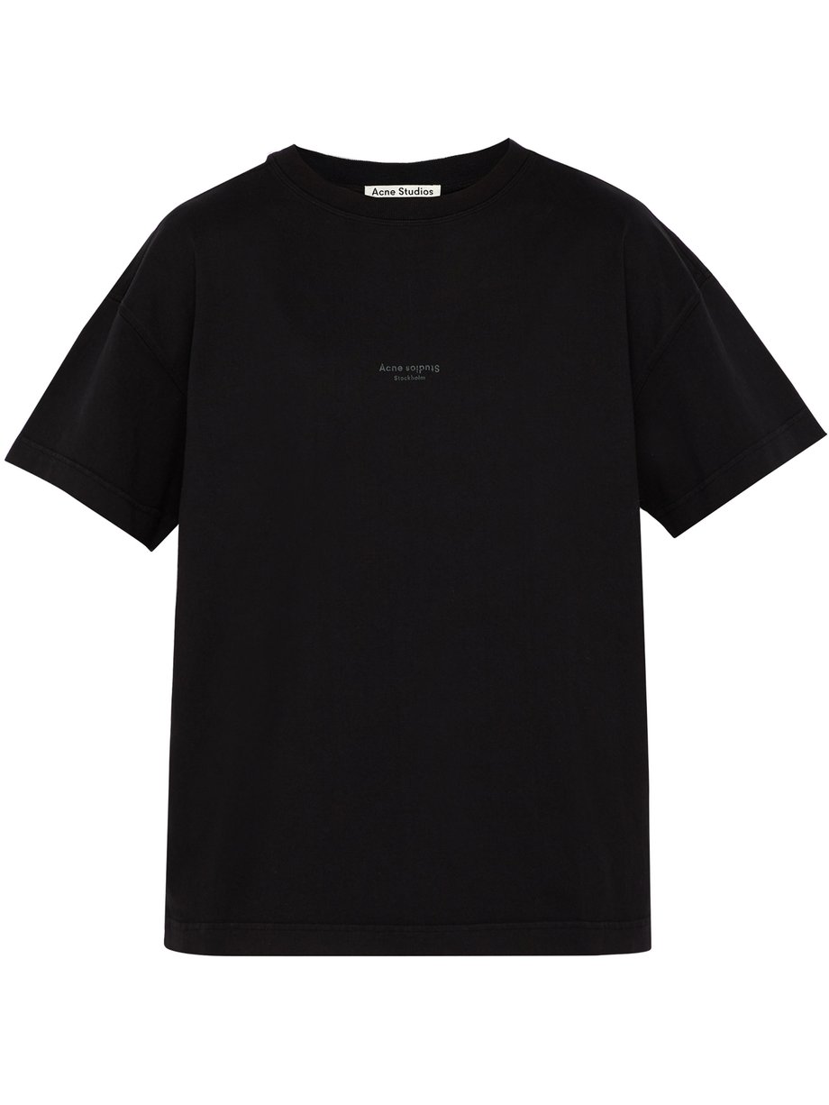 Black Jaxon cotton-jersey T-shirt | Acne Studios | MATCHESFASHION US