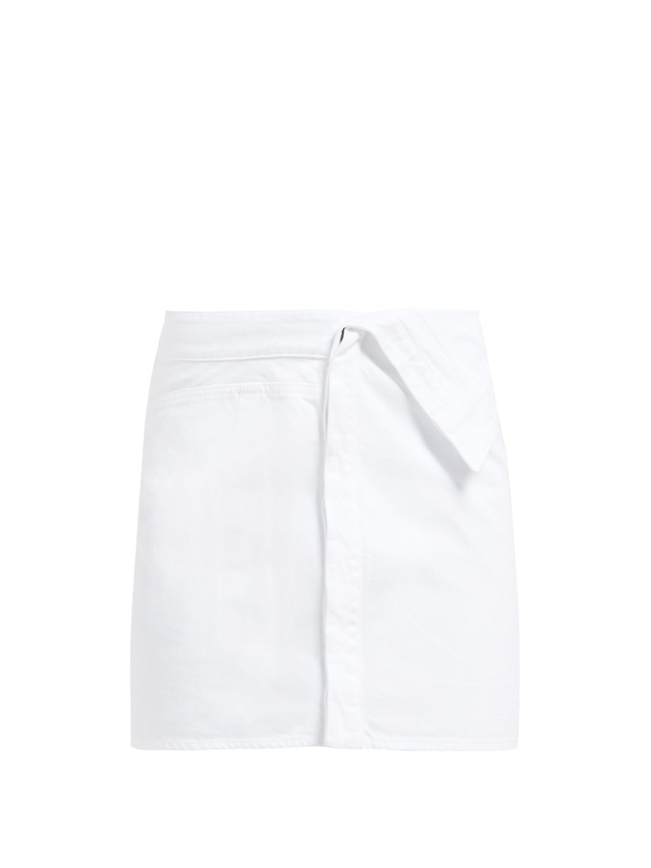 Jacquemus Jacquemus Overlay-panel denim skirt White｜MATCHESFASHION（マッチズ ...
