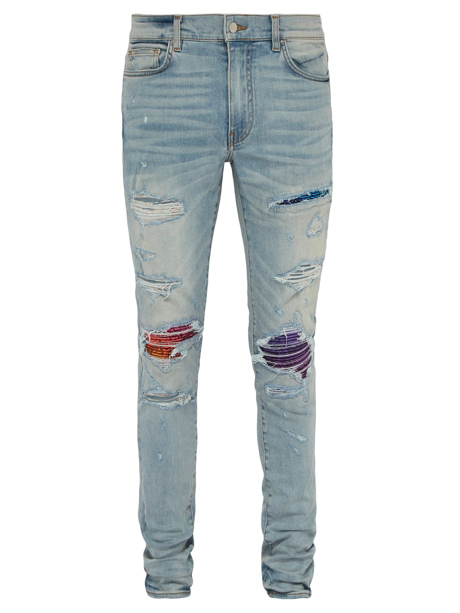 Blue MX1 Rainbow-bandana slim-leg jeans | Amiri | MATCHESFASHION US