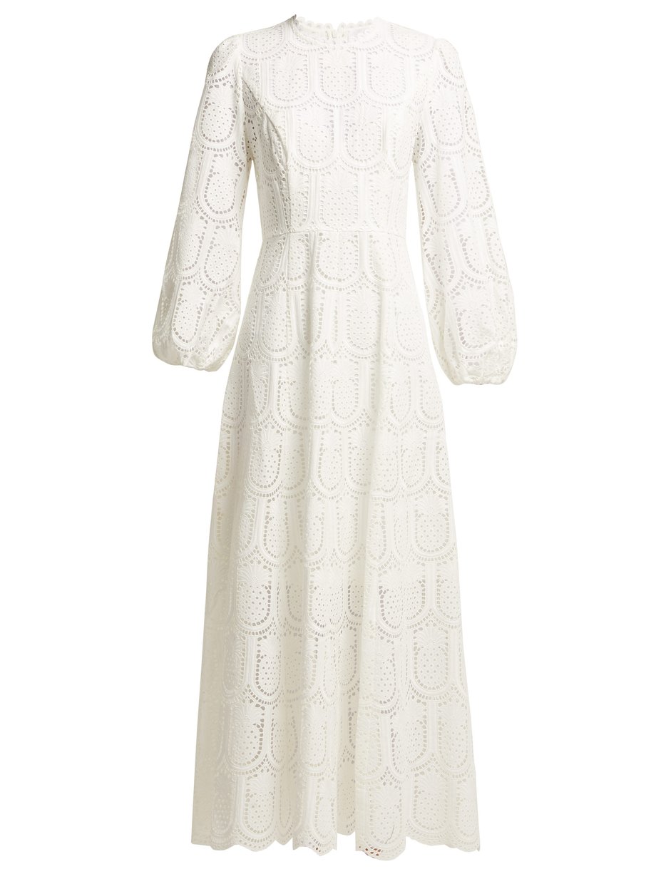 White Wayfarer crochet-lace maxi dress | Zimmermann | MATCHESFASHION US