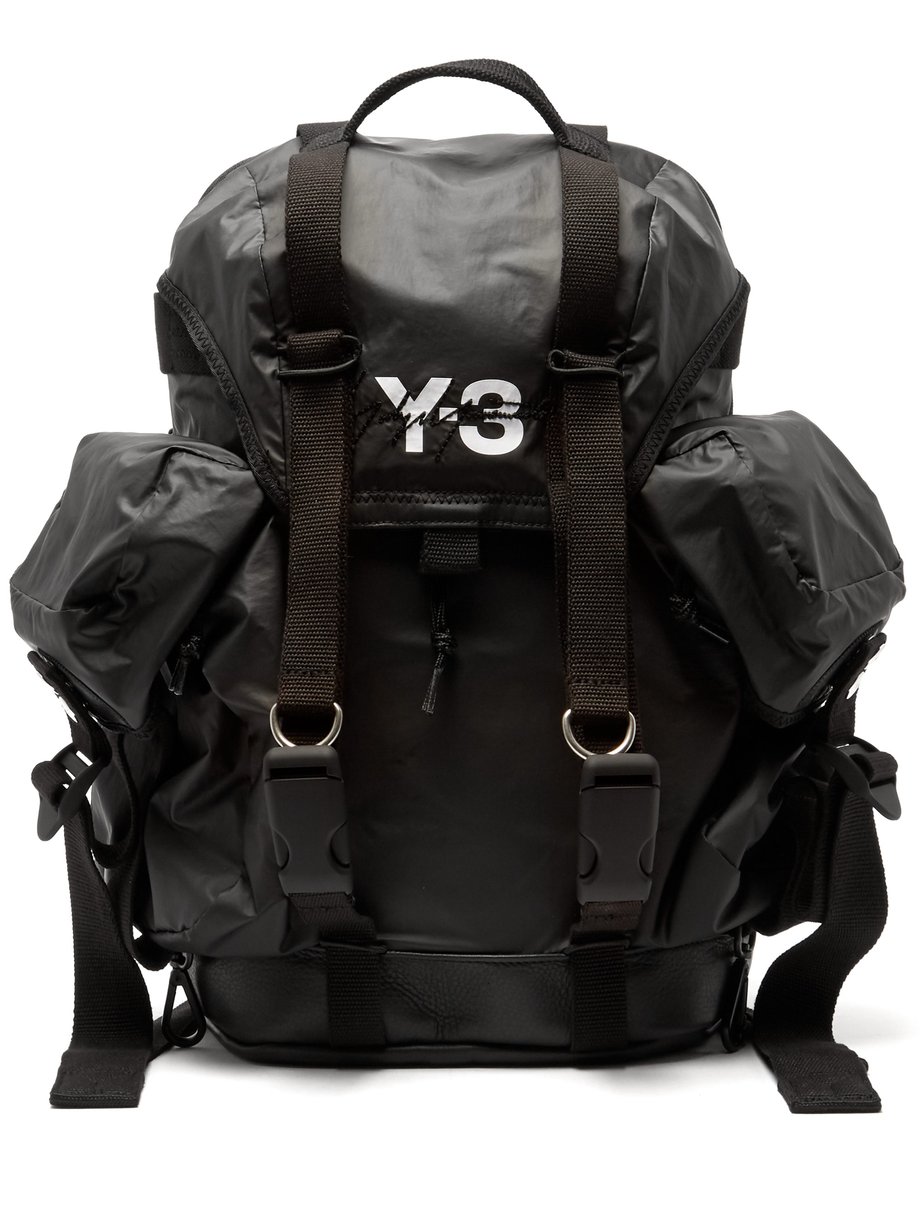 Y-3 ワイスリー XS Utility ロゴプリントバックパック ブラック｜MATCHESFASHION（マッチズファッション)