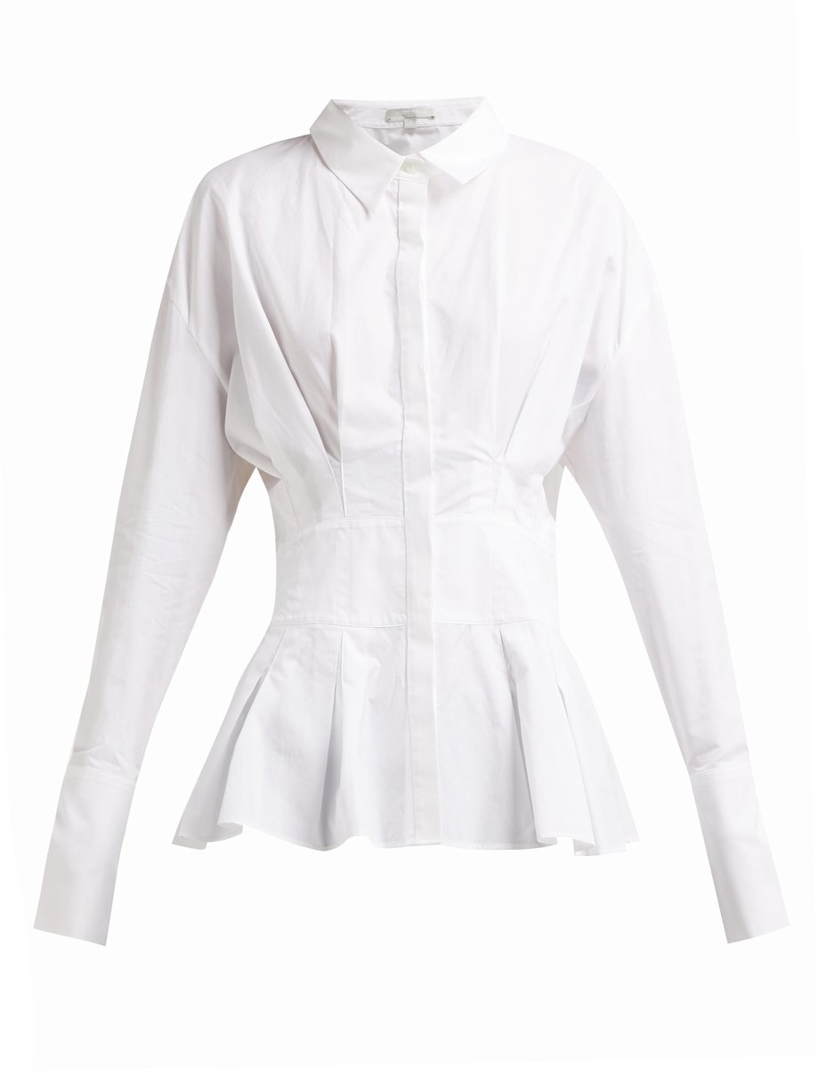 White Gigi cotton peplum shirt | White Story | MATCHESFASHION UK