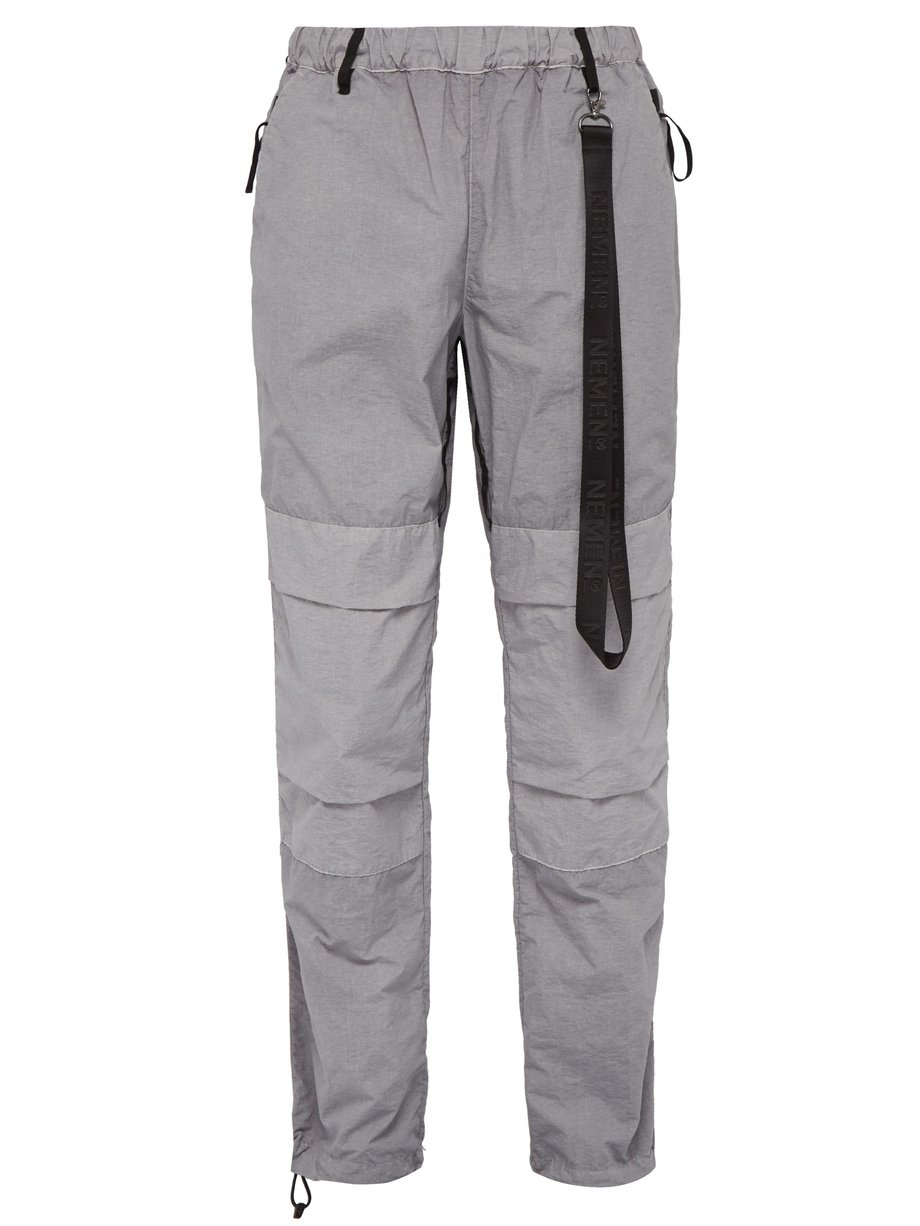 Grey Crushed technical fabric trousers | Nemen | MATCHESFASHION US