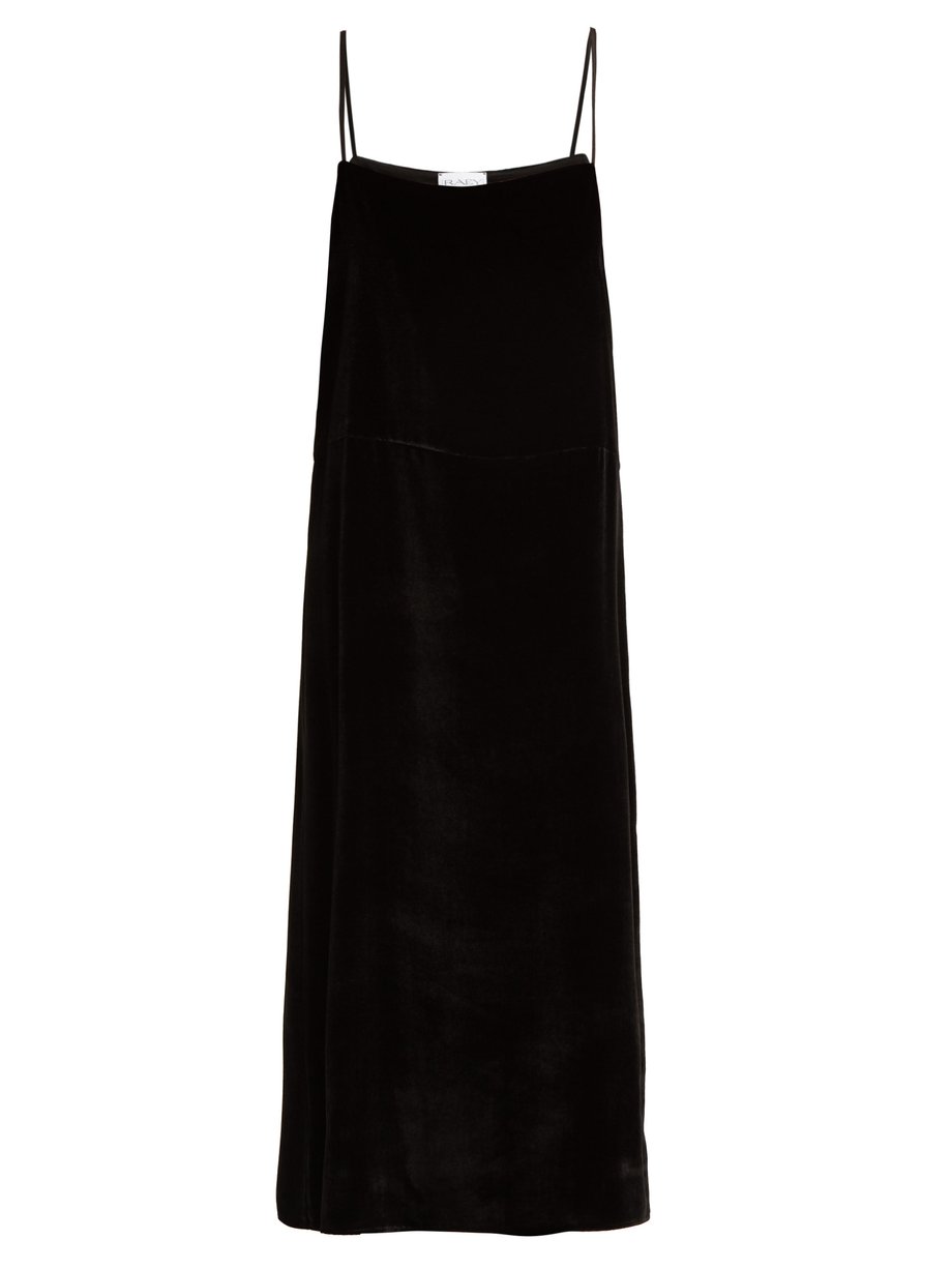 Black Easy velvet slip dress | Raey | MATCHESFASHION US