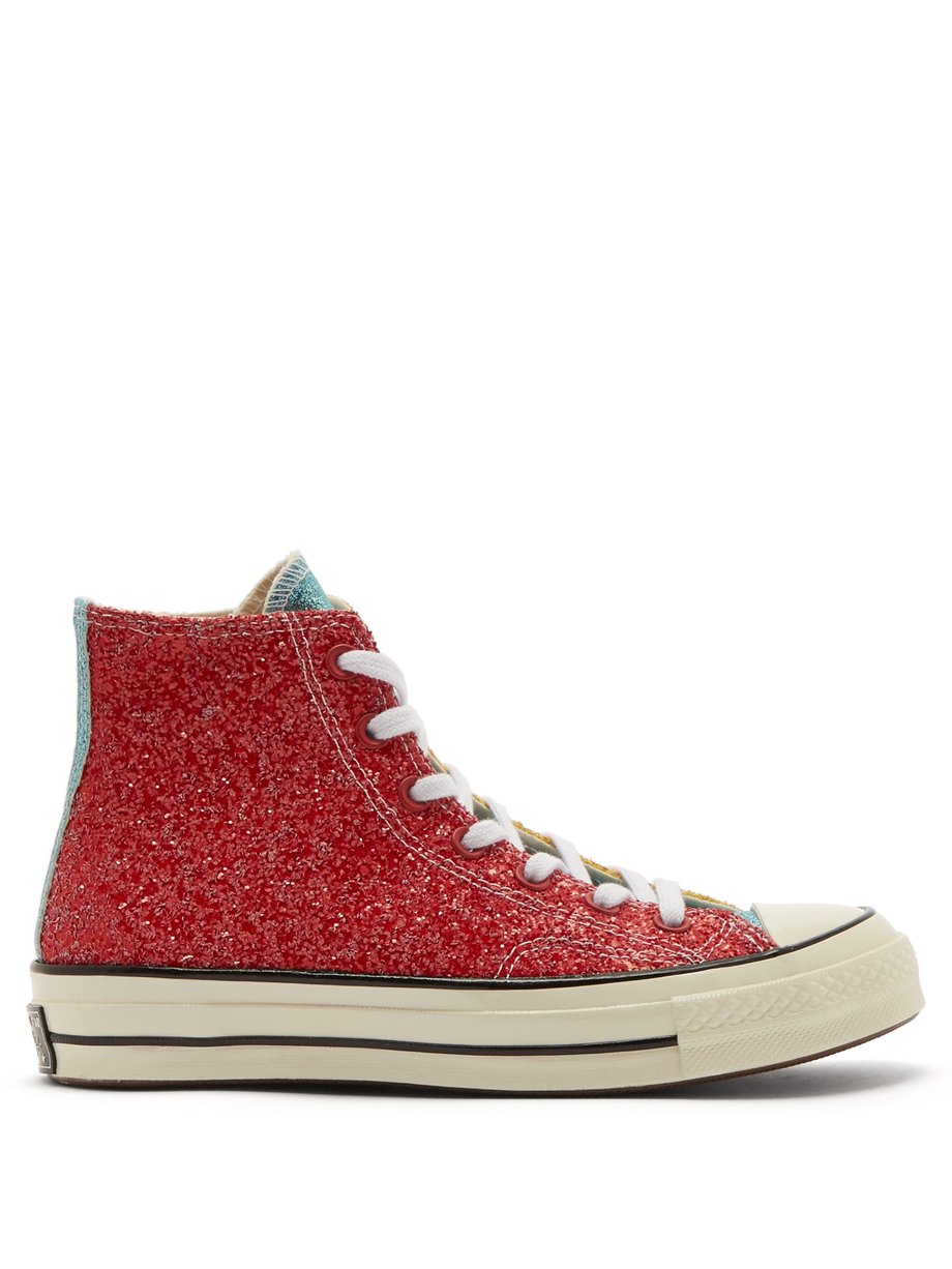 red sequin chuck taylors
