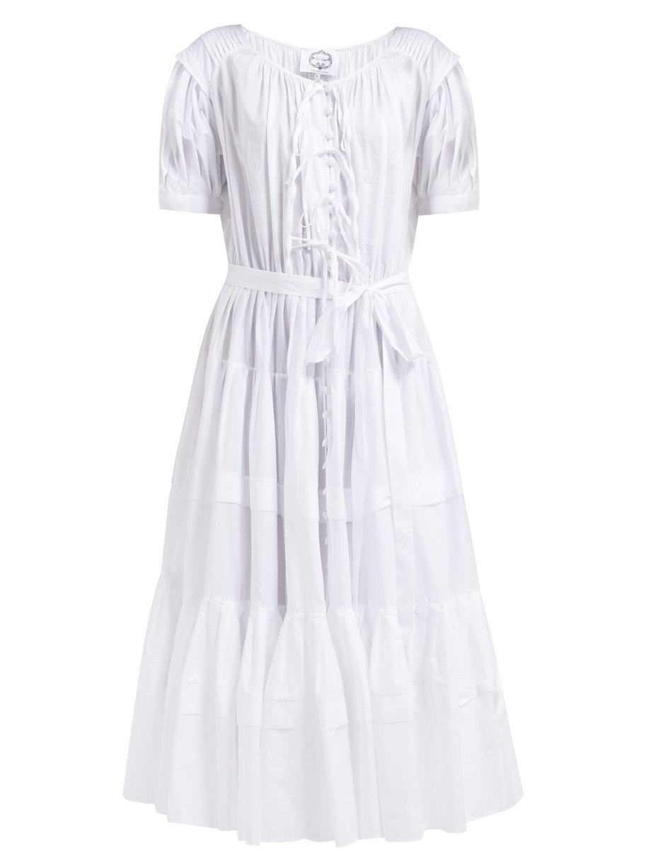 White Franca cotton midi dress | Evi Grintela | MATCHESFASHION US