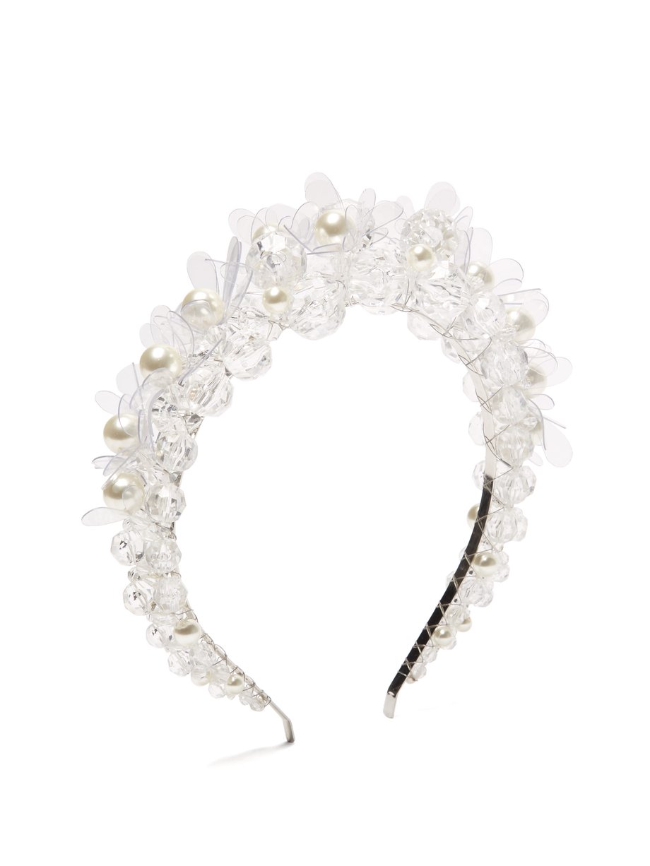 Clear Faux pearl-embellished hair band | Simone Rocha | MATCHESFASHION US