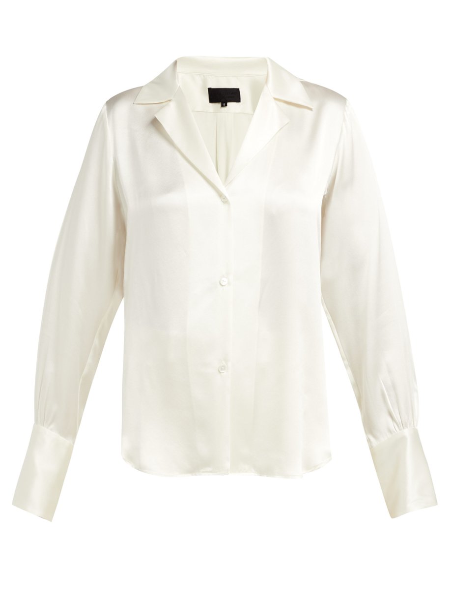 White Emmen silk shirt | Nili Lotan | MATCHESFASHION UK