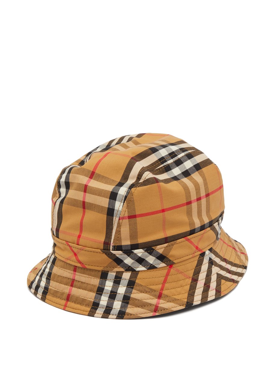 Udtømning stang Næste Burberry Burberry Vintage-check cotton bucket hat  Camel｜MATCHESFASHION（マッチズファッション)