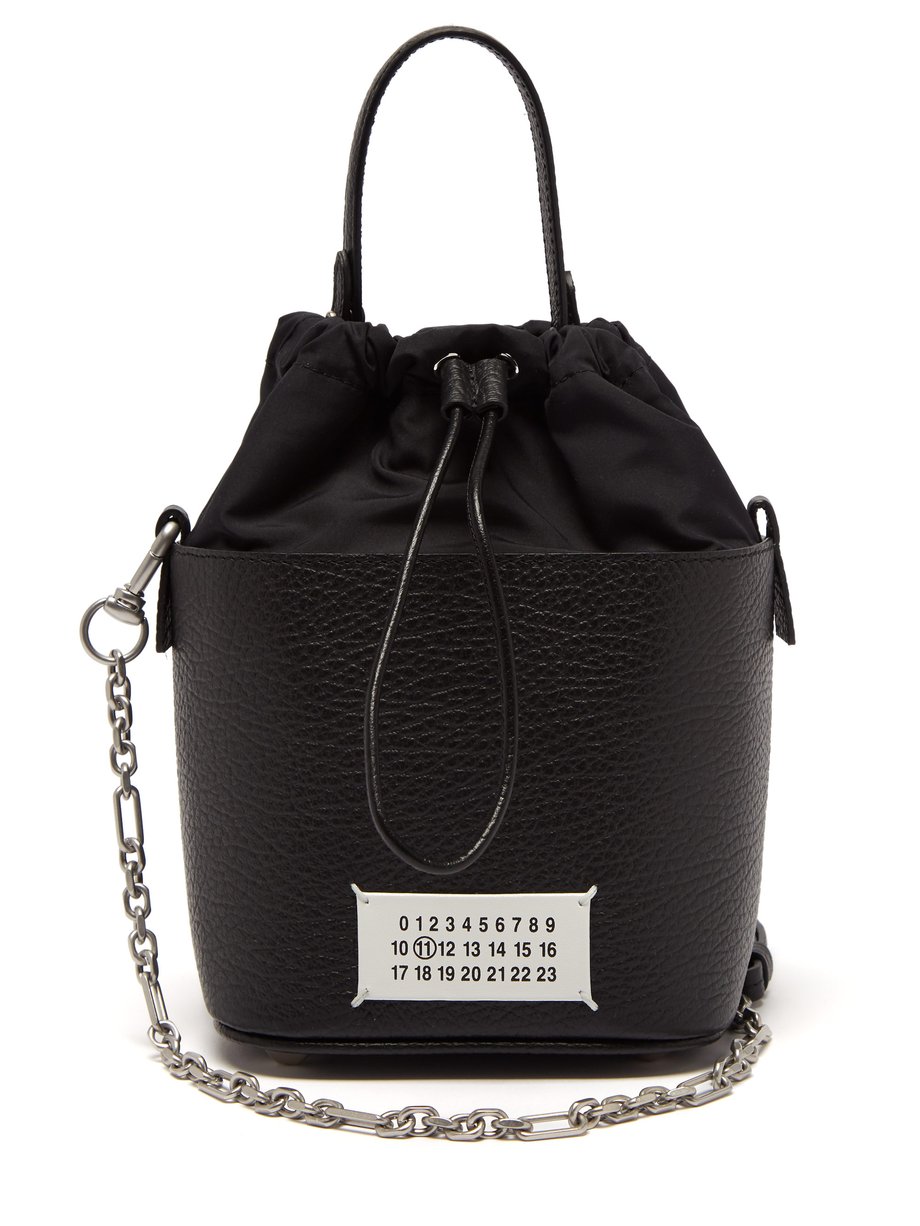 Black Grained-leather bucket bag | Maison Margiela | MATCHESFASHION AU