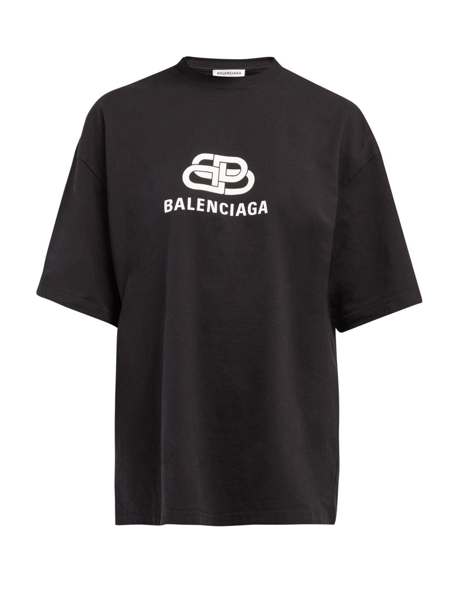 Balenciaga Balenciaga BB Monogram-printed cotton T-shirt Black