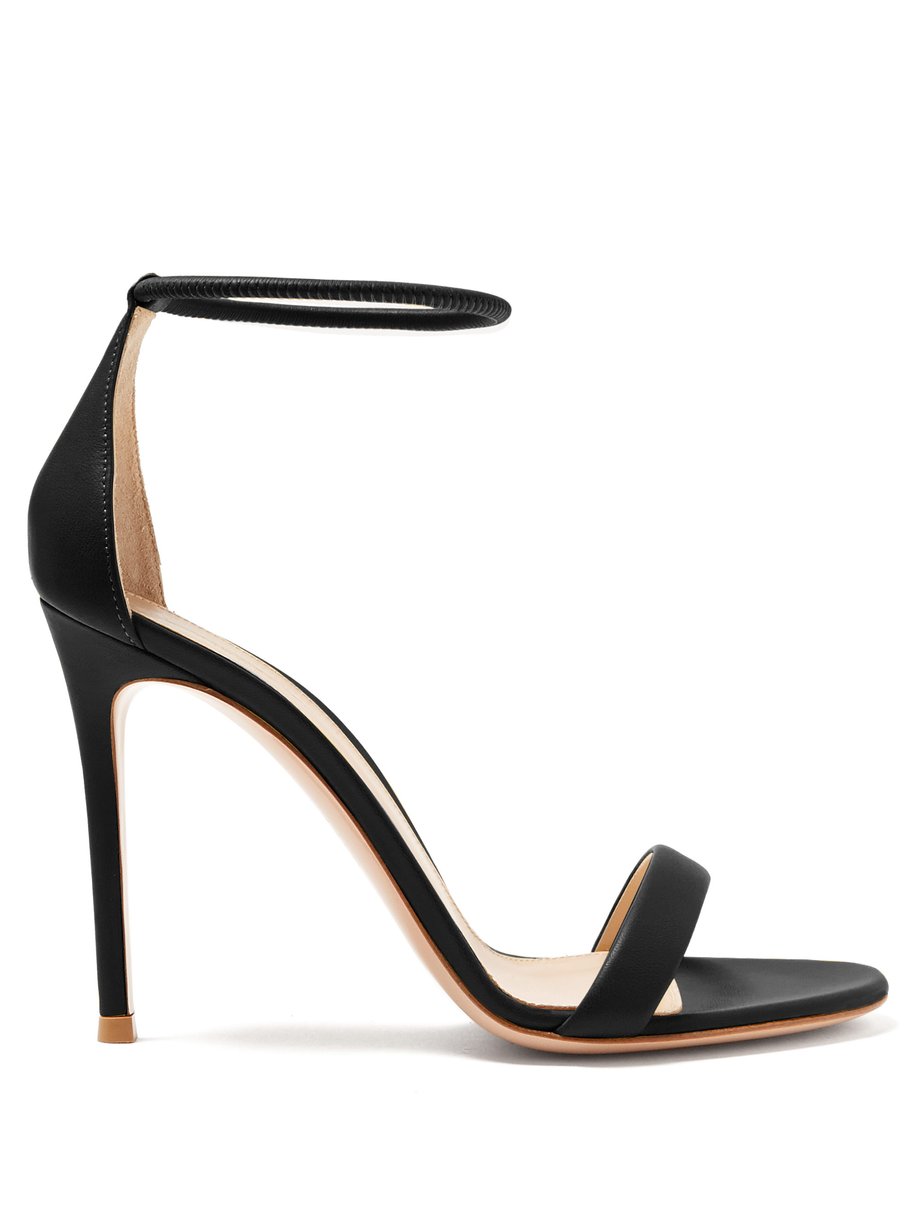 Black Simple Strap 105 leather sandals | Gianvito Rossi | MATCHESFASHION UK