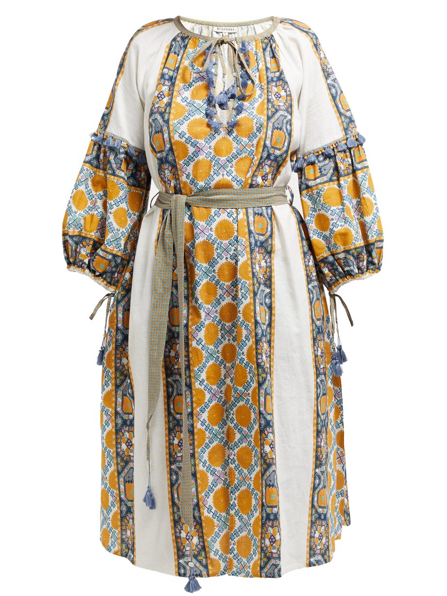 Print Samarkand geometric-print cotton dress | D'Ascoli | MATCHESFASHION US