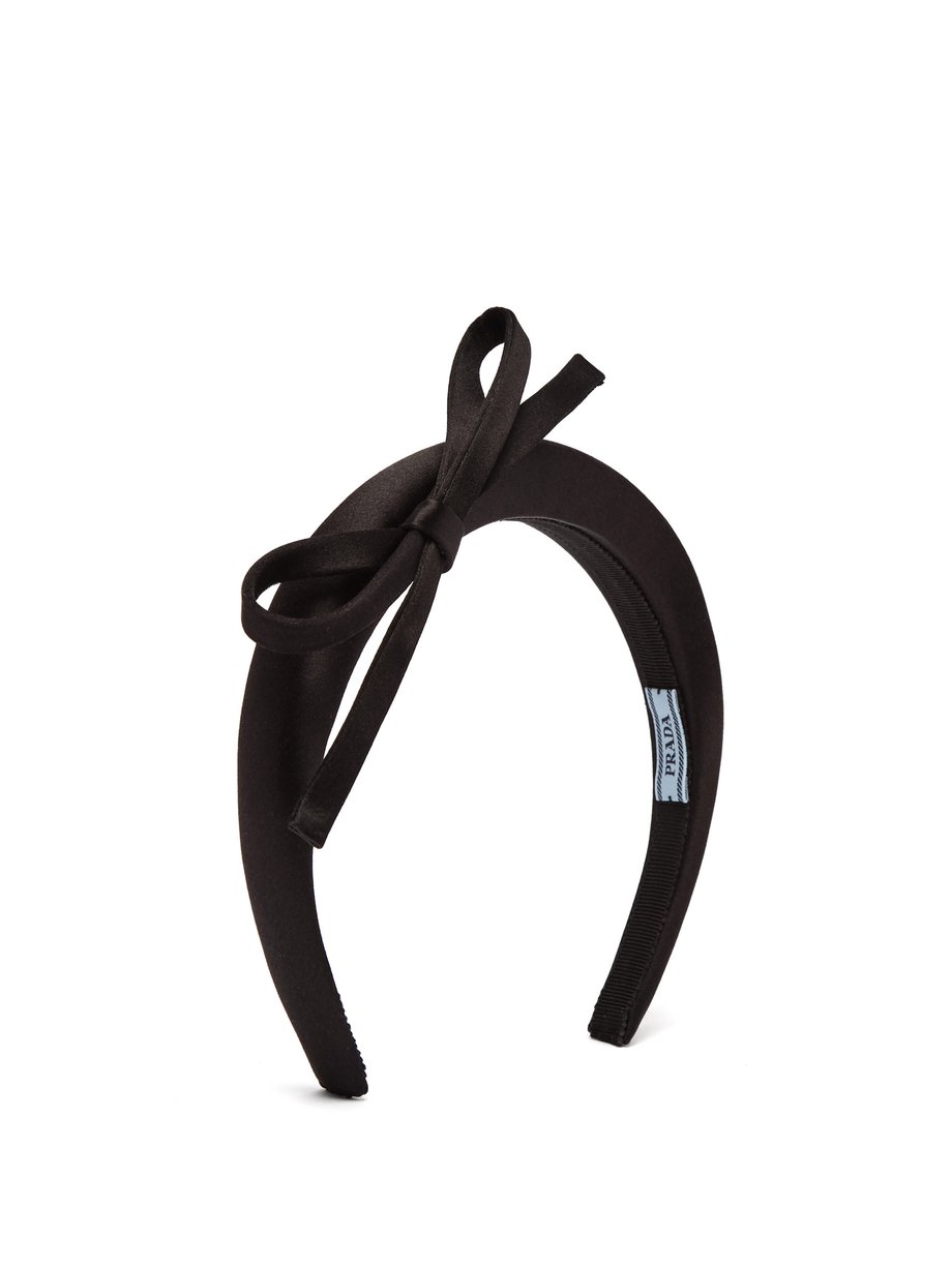 Black Bow silk-satin headband | Prada | MATCHESFASHION UK
