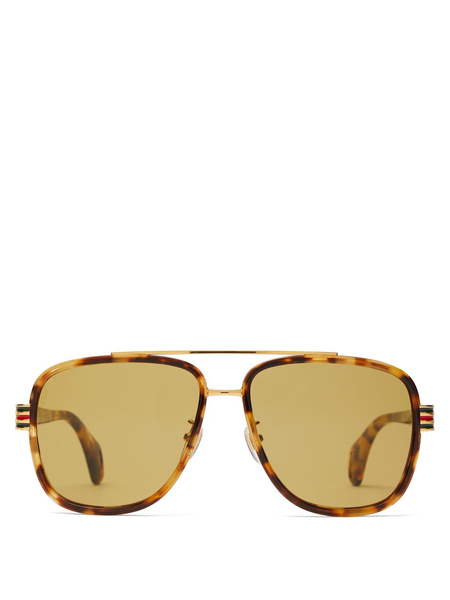 aviator sunglasses with gucci stripe