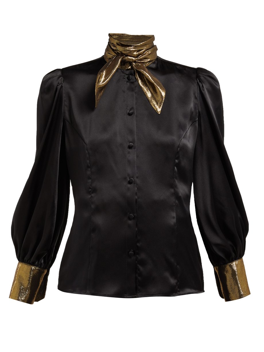 Nico high-neck silk blouse Black Edeltrud Hofmann | MATCHESFASHION FR