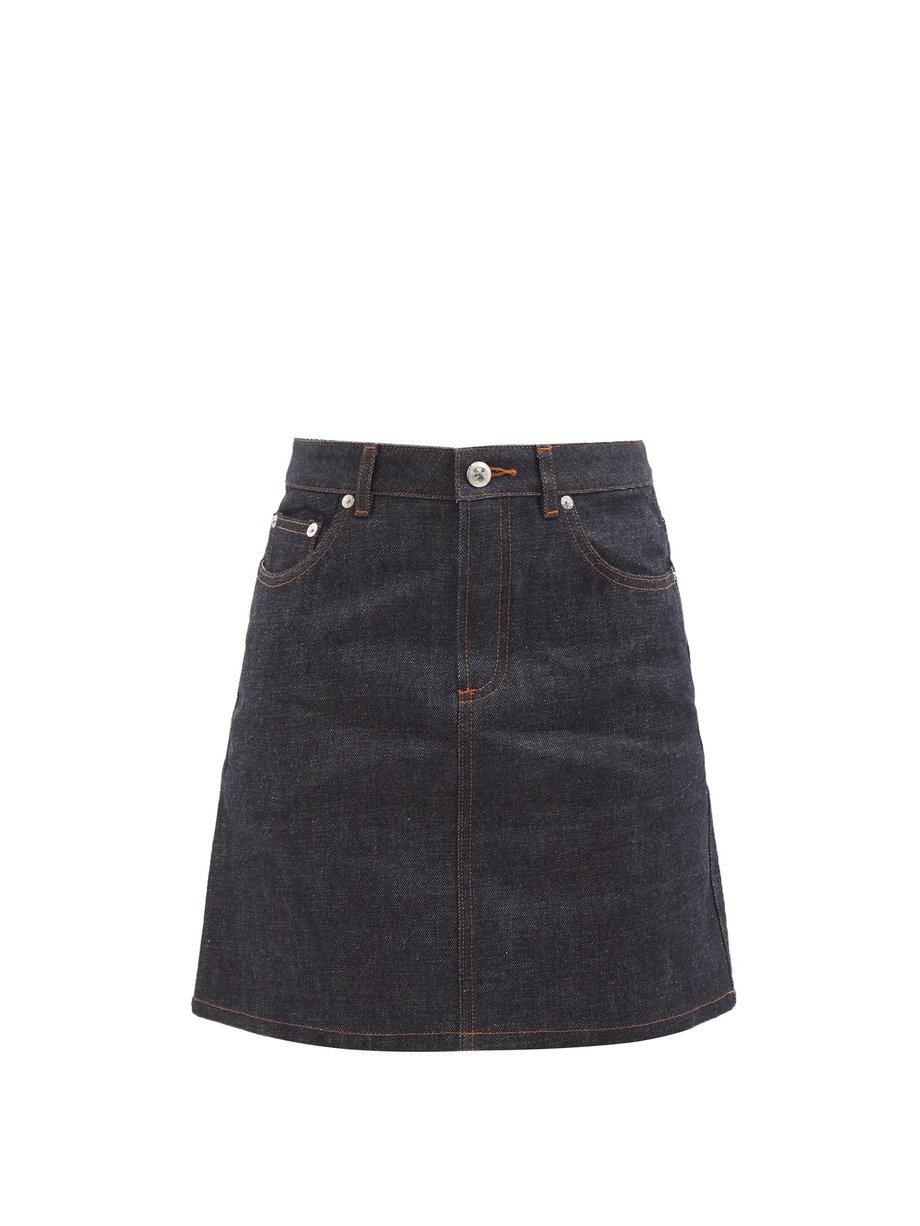 Jupe Standard raw-denim mini skirt Blue A.P.C. | MATCHESFASHION FR