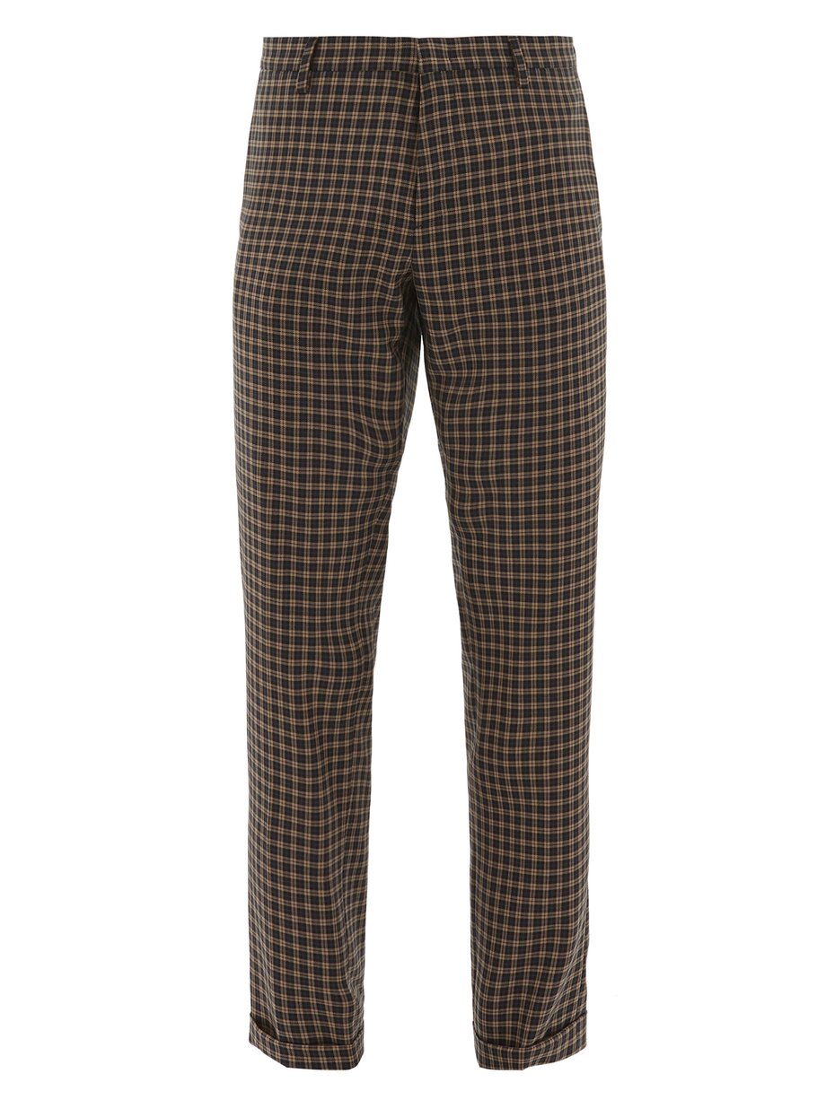 Navy Tapered-leg checked wool trousers | Paul Smith | MATCHESFASHION UK