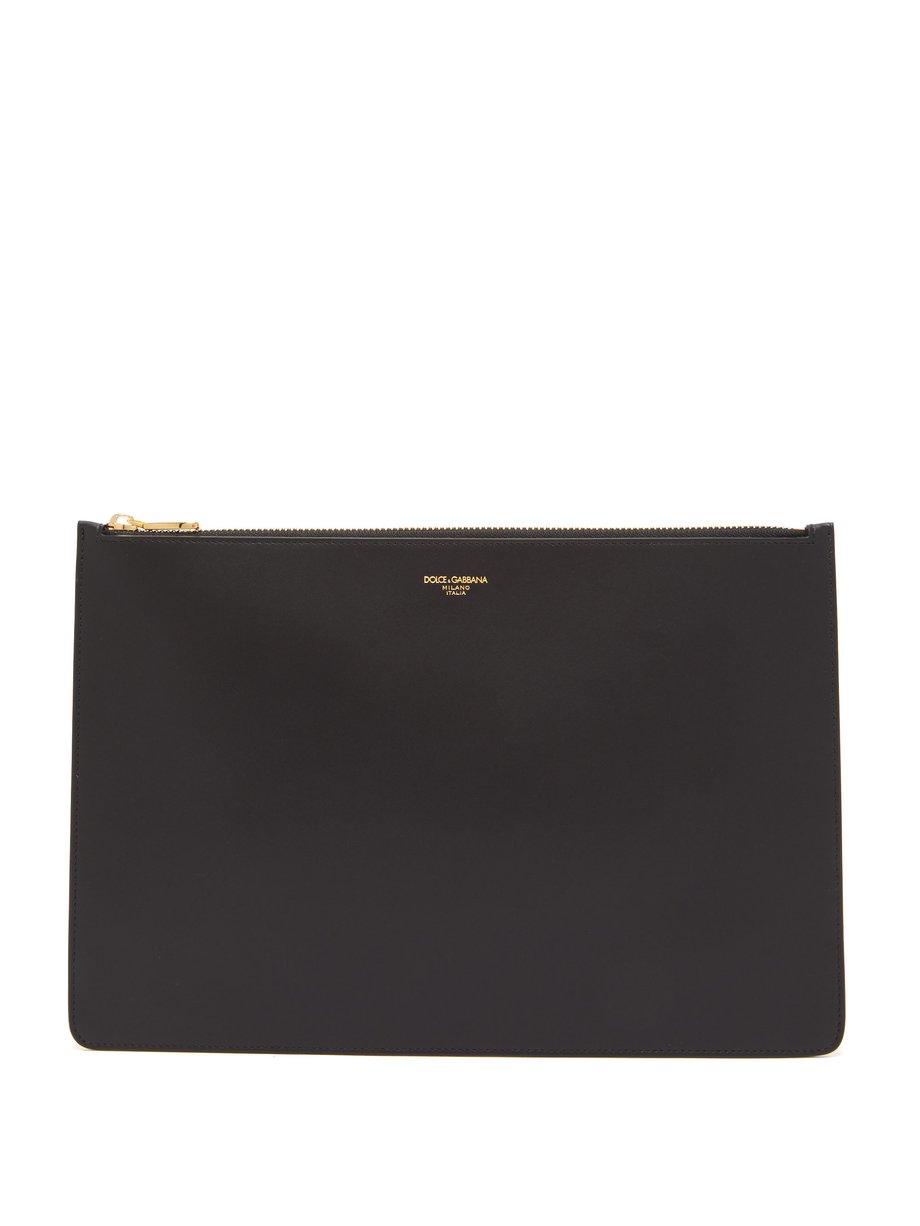 Mediterraneo leather pouch Black Dolce 