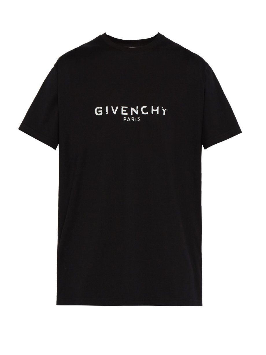 givenchy distressed t shirt black
