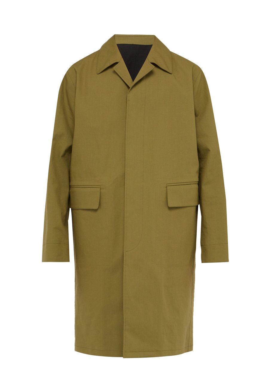 Green Single-breasted bonded cotton trench coat | Raey | MATCHESFASHION UK