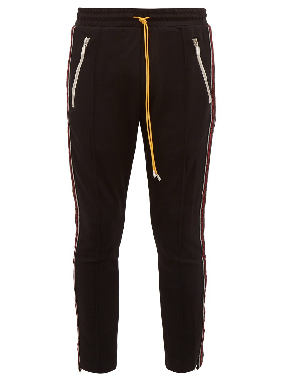Black Traxedo side-stripe jersey track pants | Rhude | MATCHESFASHION US
