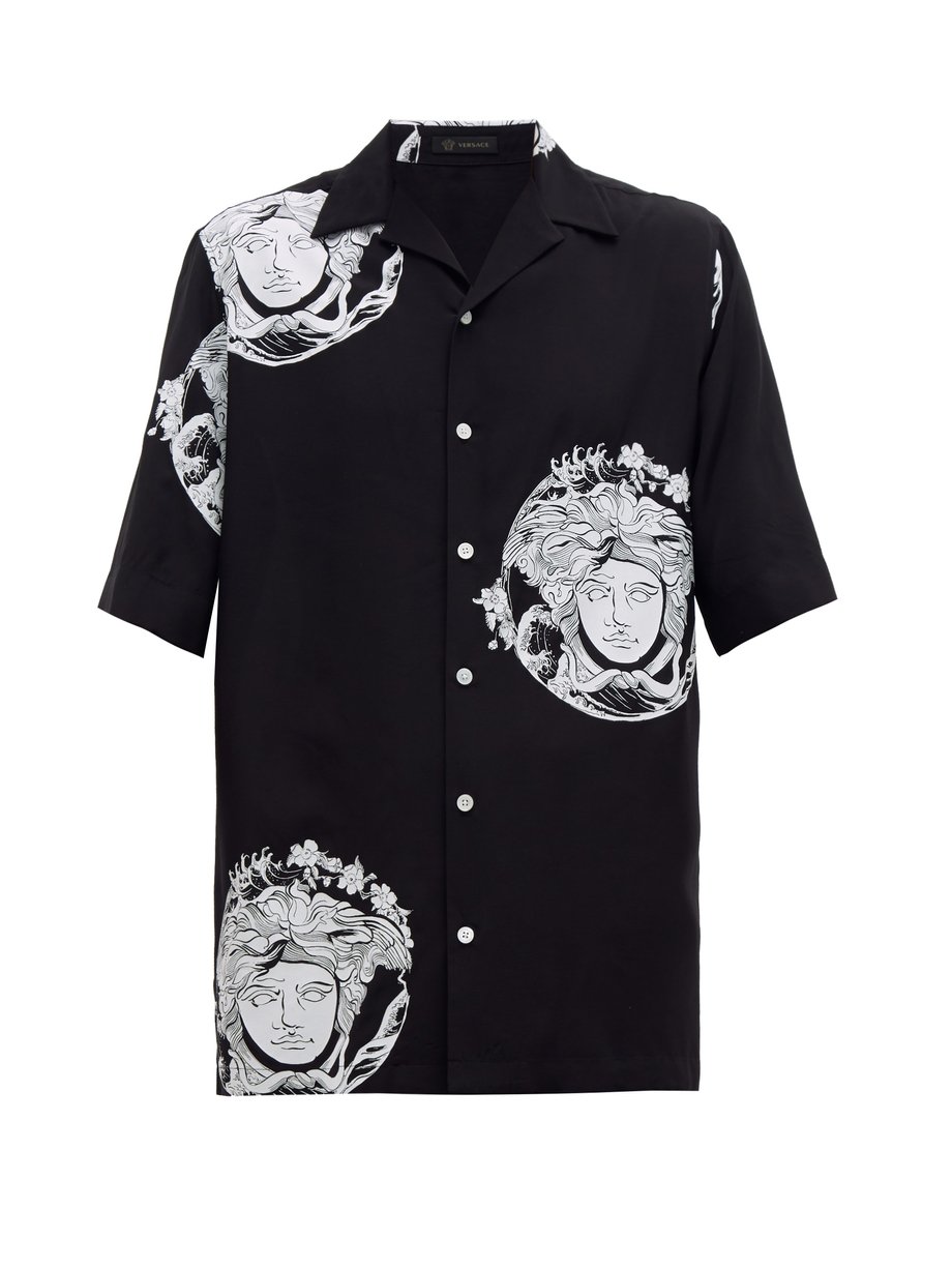 Medusa-print bowling shirt | 매치 