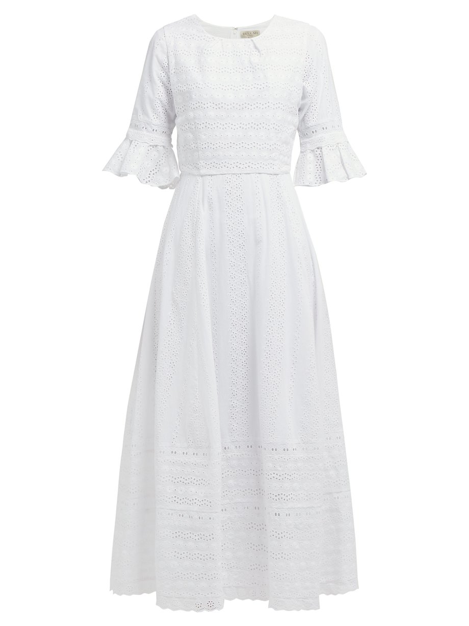 White Dakshi broderie-anglaise cotton dress | Beulah | MATCHESFASHION US