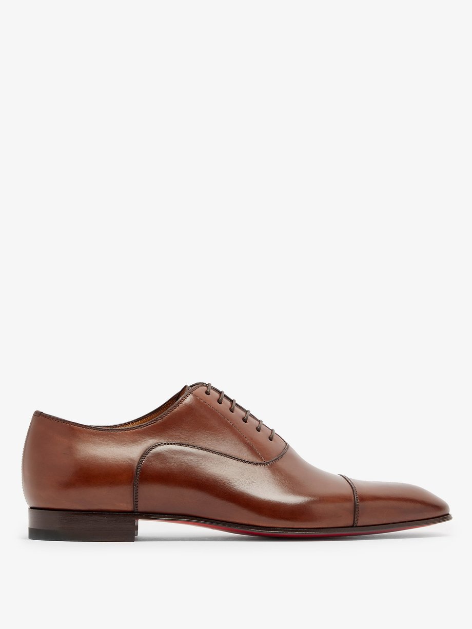 Christian Louboutin Christian Greggo leather oxford shoes Brown ｜MATCHESFASHION（マッチズファッション)