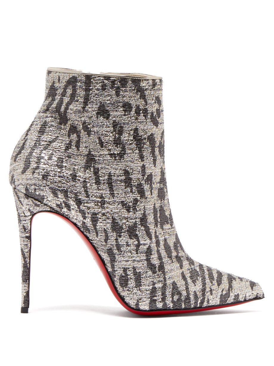Metallic So Kate 100 leopard-print ankle boots | Christian Louboutin ...