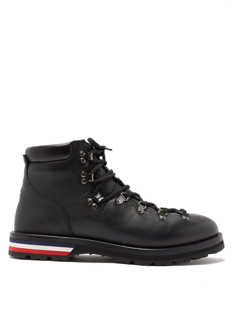 Black Peak lace-up leather boots | Moncler | MATCHESFASHION AU