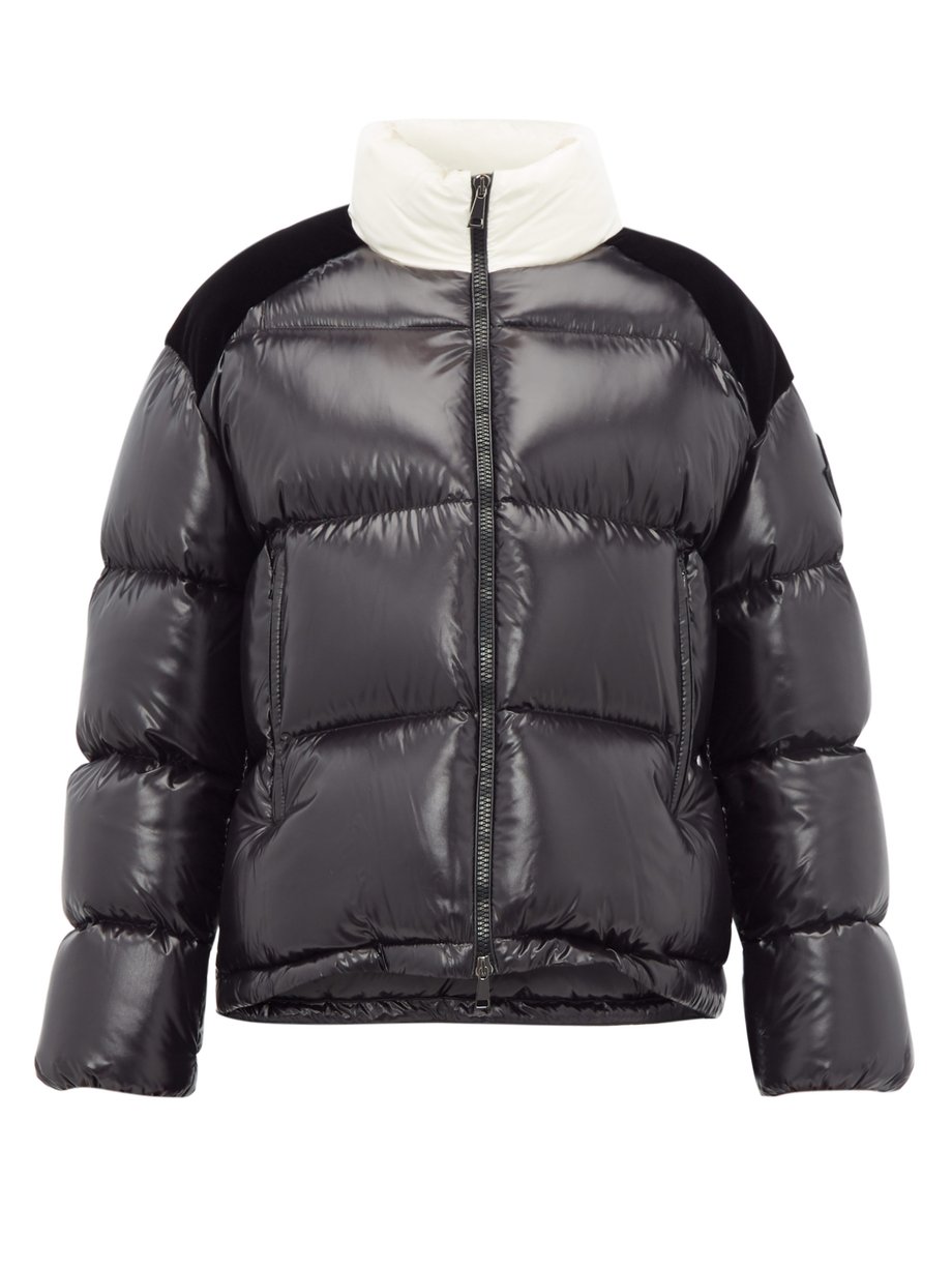 Moncler Black Chouelle logo-print quilted-down jacket | 매치스패션, 모던 럭셔리 ...