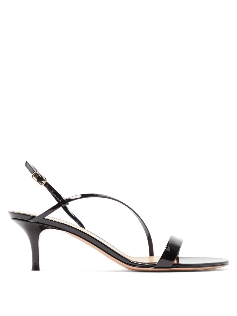 Black Manhattan 55 patent leather sandals | Gianvito Rossi ...