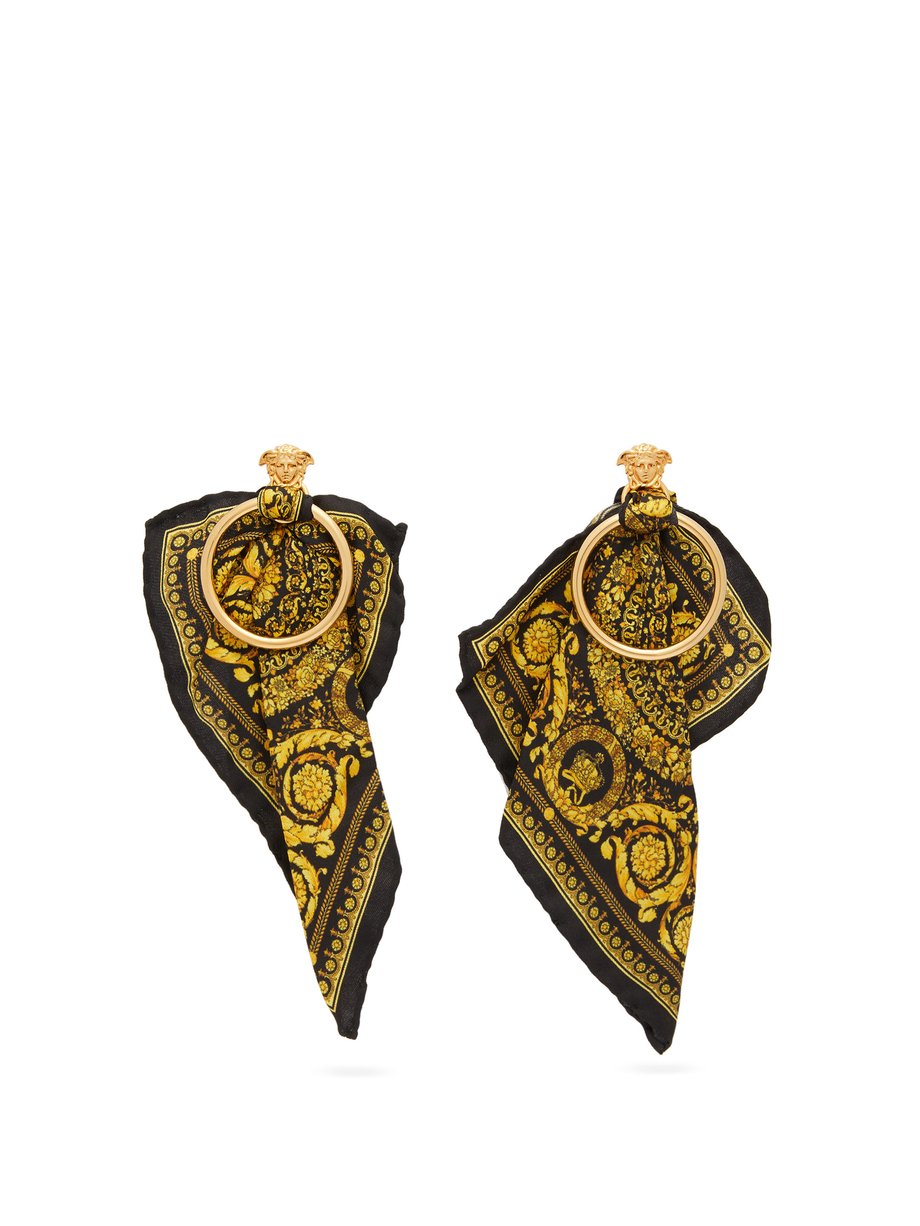versace scarf earrings