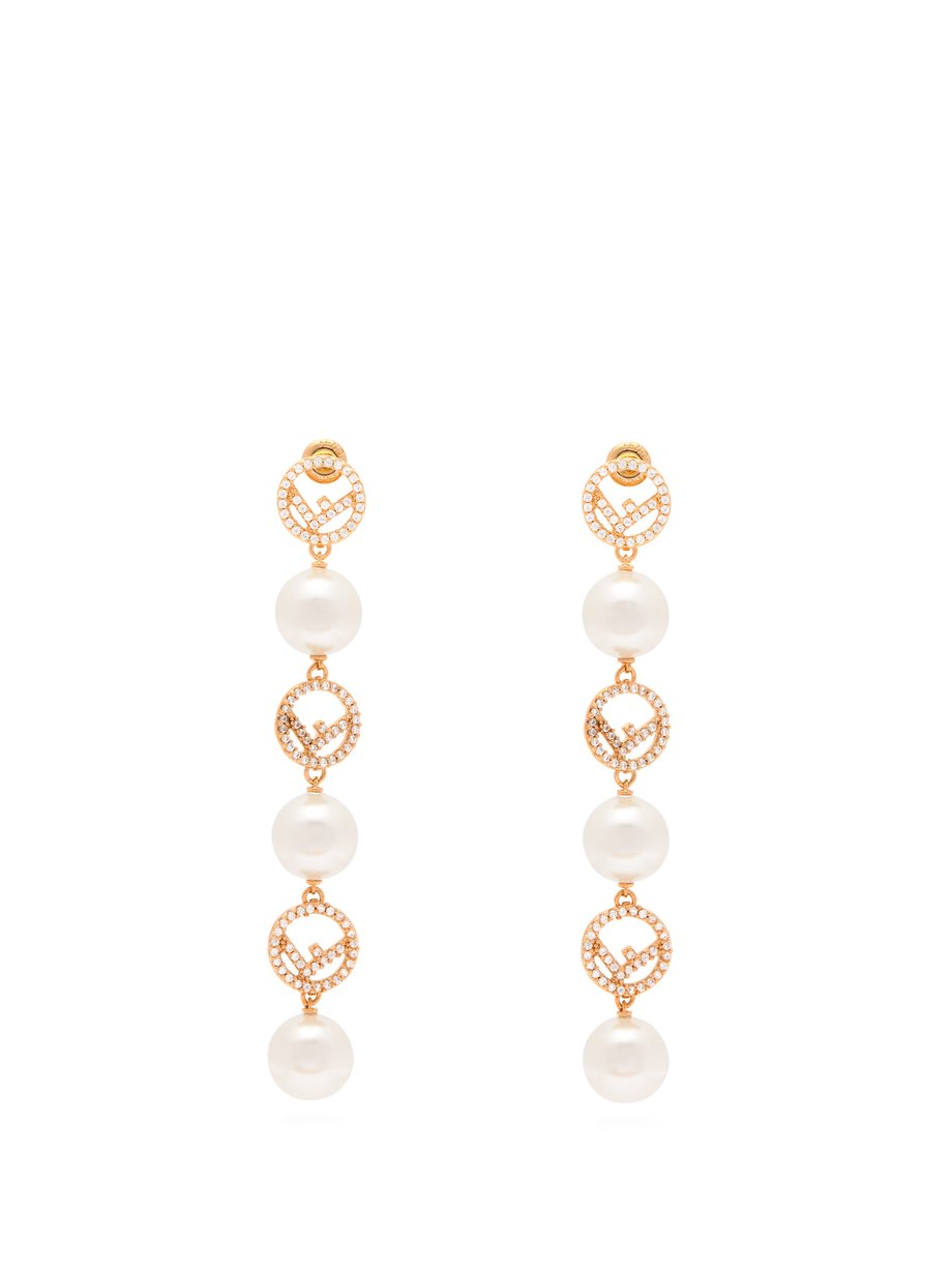 fendi pearl earrings