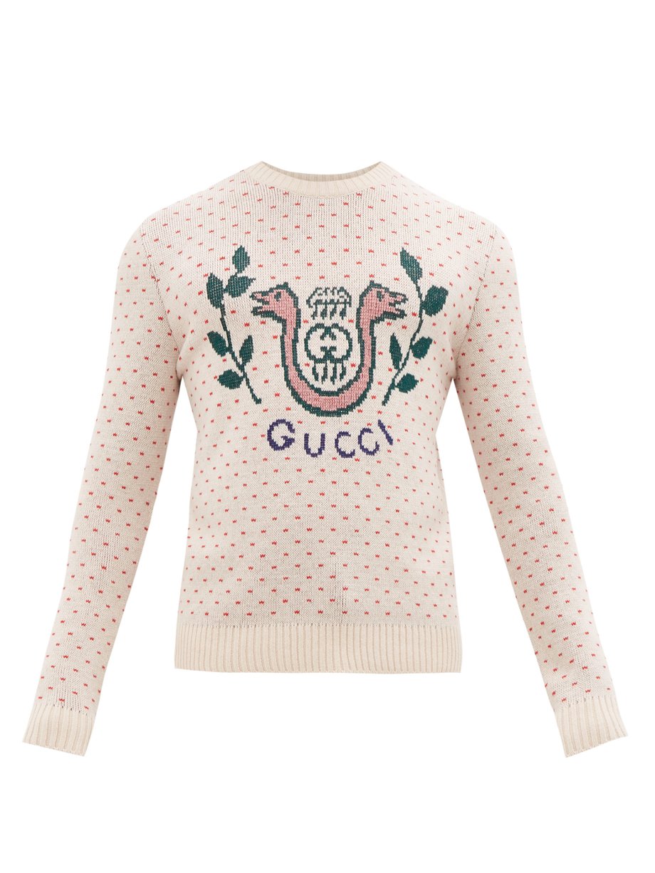 Gucci Print GG snake-jacquard wool sweater | 매치스패션, 모던 럭셔리 온라인 쇼핑