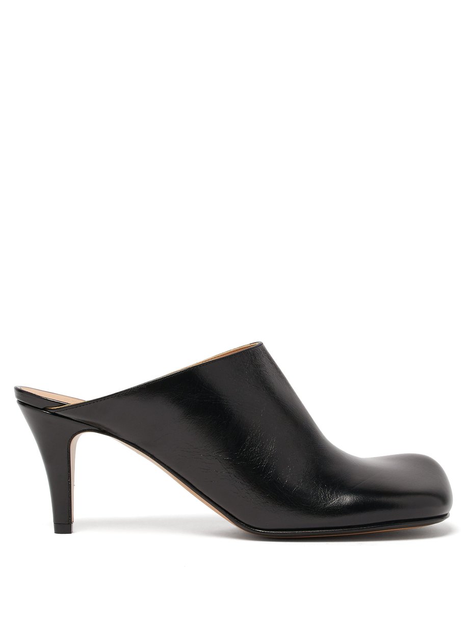Black Square-toe leather mules | Bottega Veneta | MATCHESFASHION UK