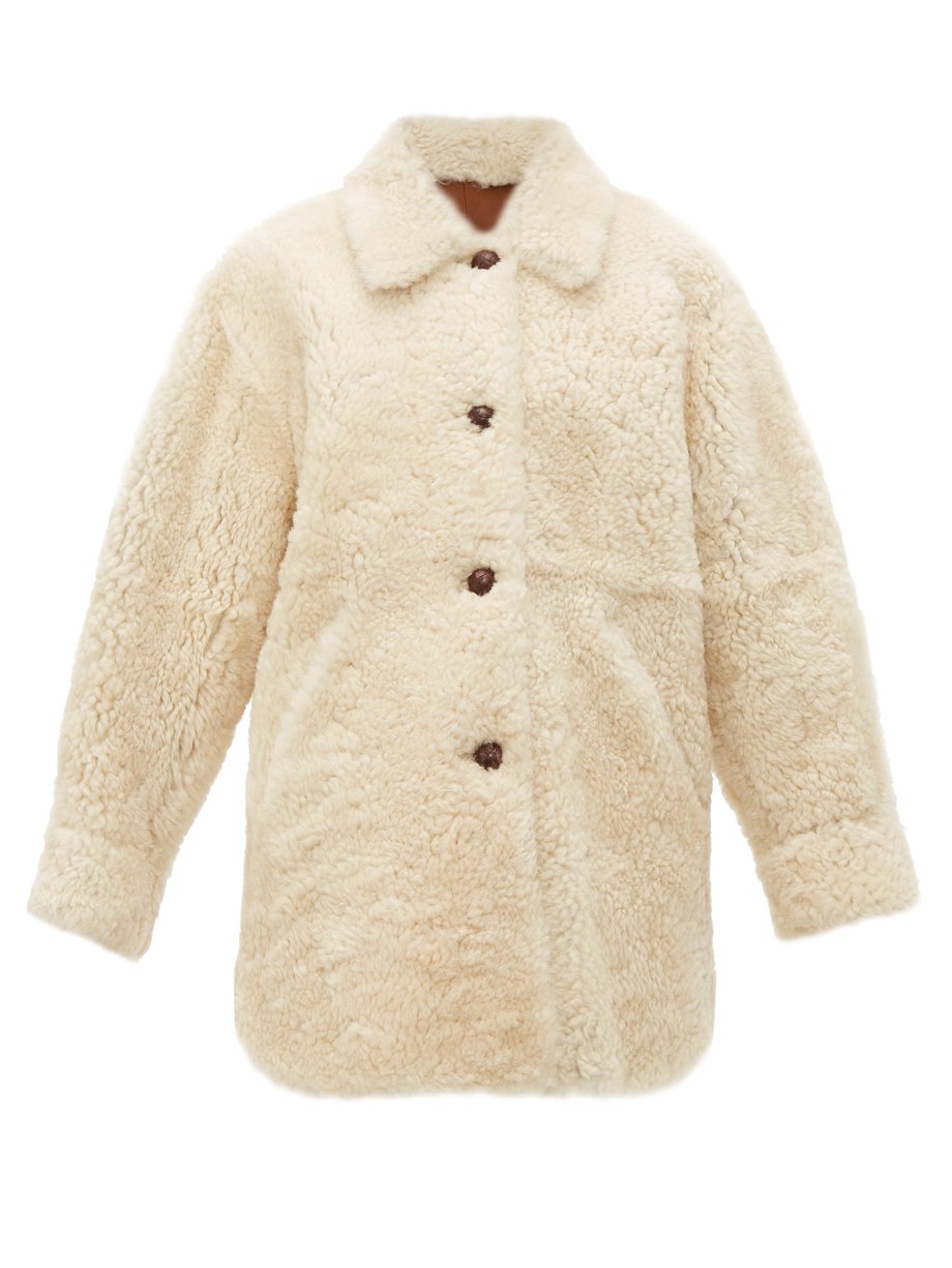Neutral Sarvey shearling jacket | Isabel Marant | MATCHESFASHION US