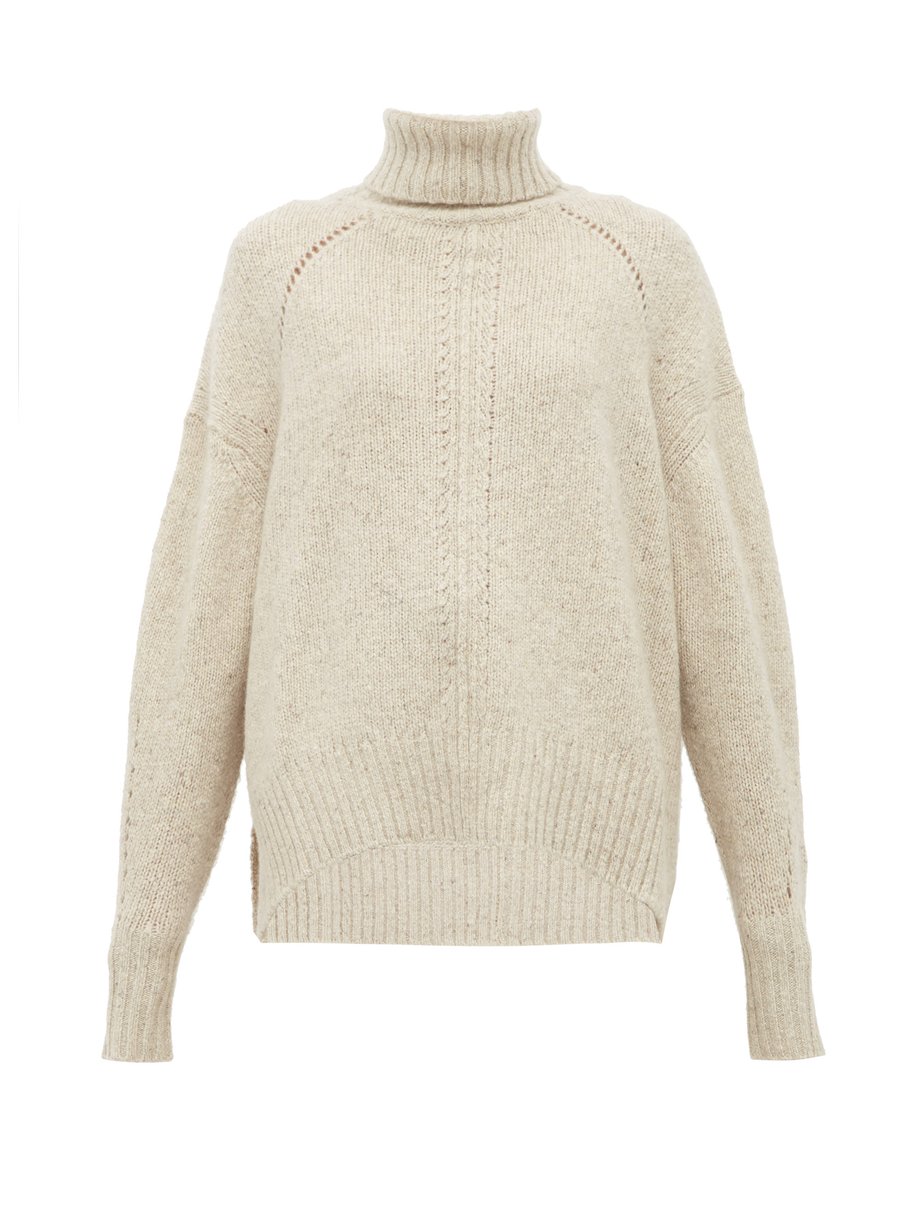 White Harriet roll-neck cashmere sweater | Isabel Marant ...
