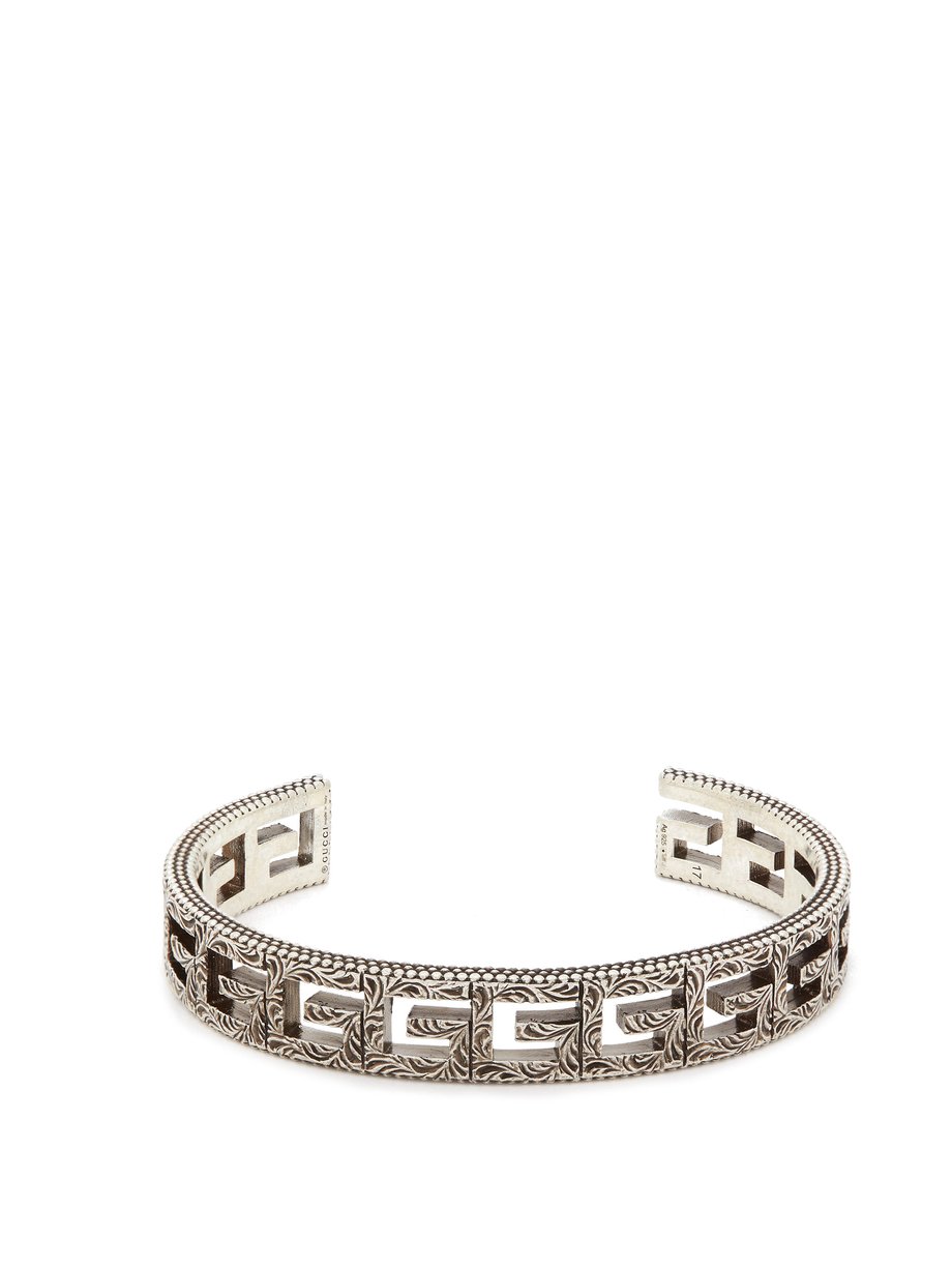 gucci silver bangle bracelet