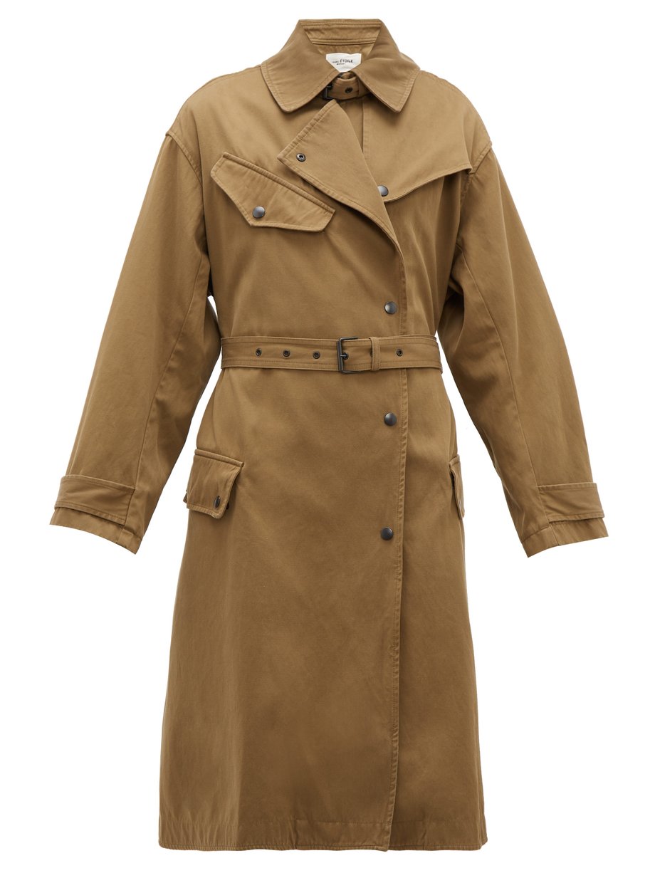 Brown Gabao belted cotton trench coat | Isabel Marant Étoile ...