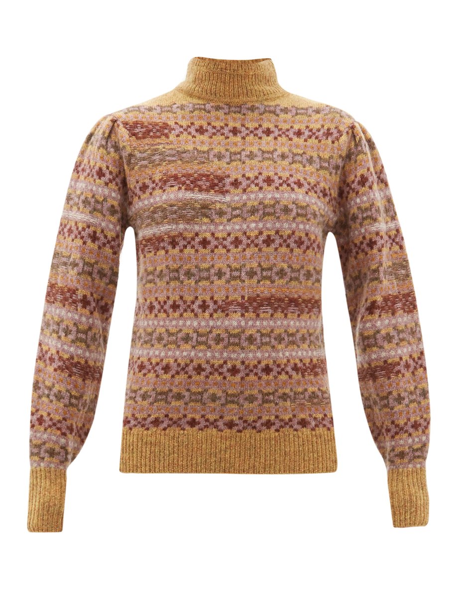 Brown Ned Fair Isle-knitted wool sweater | Isabel Marant Étoile ...