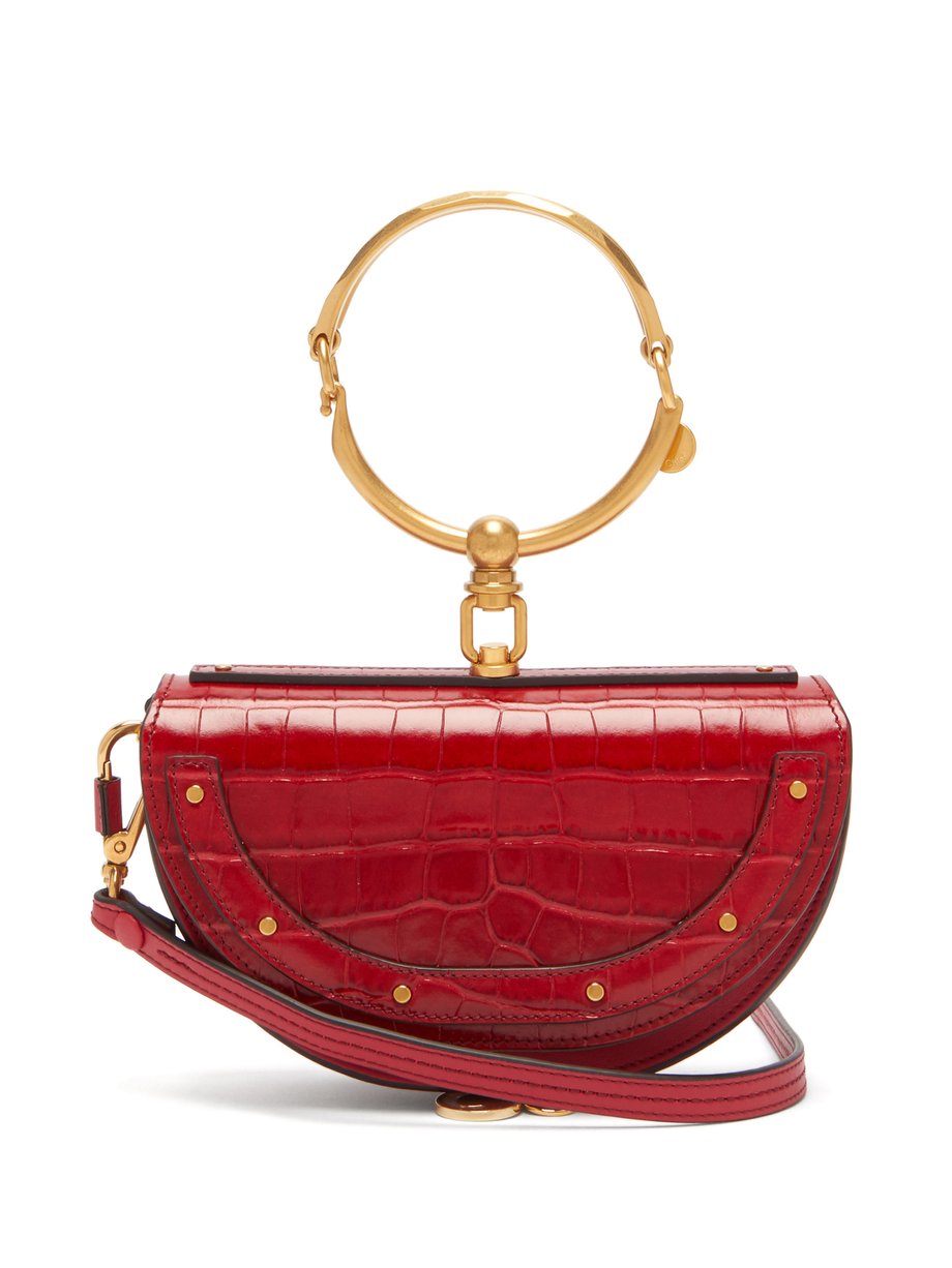 Red Nile leather minaudière clutch bag | Chloé | MATCHESFASHION UK