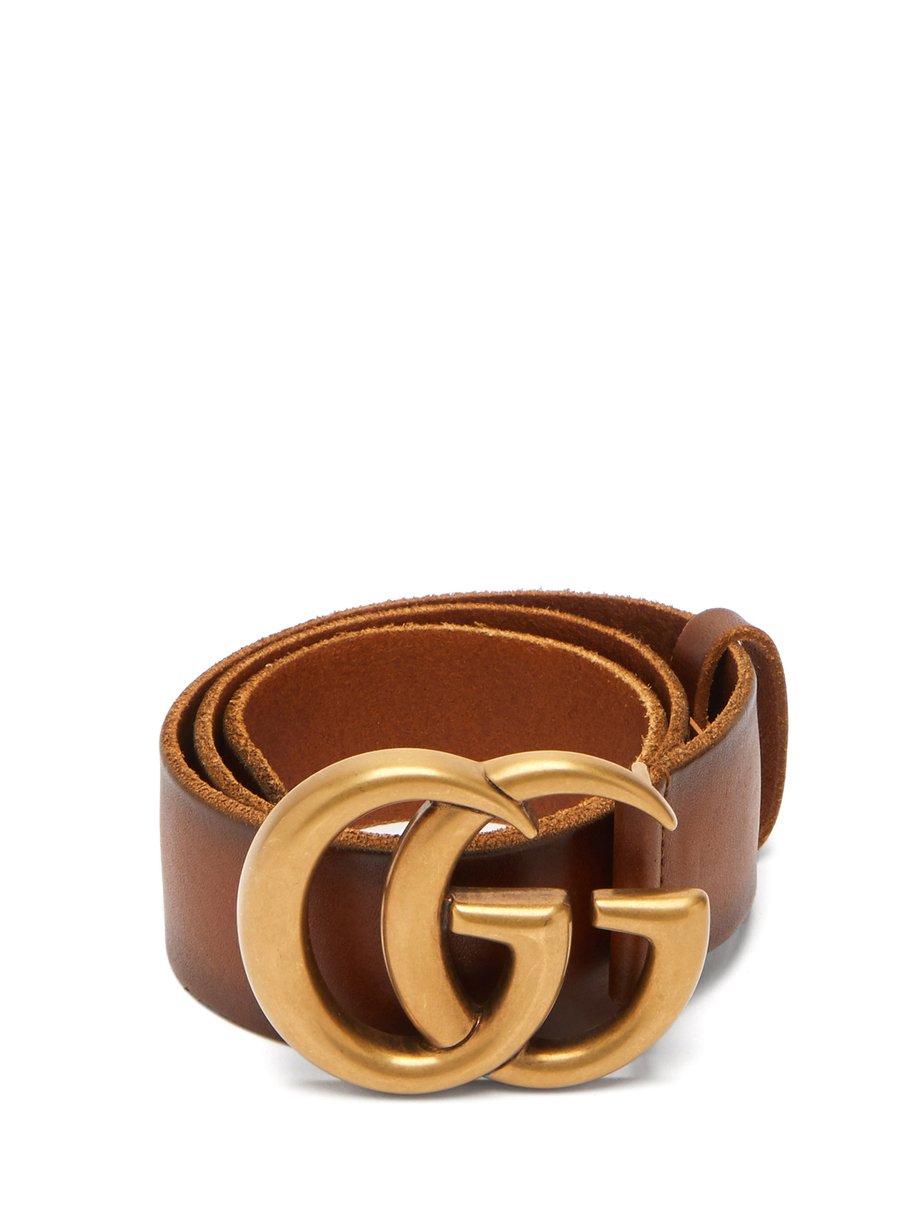 Tan GG-logo leather belt | Gucci 